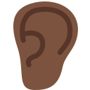 Twitter (Twemoji 14.0)  👂🏿  Ear: Dark Skin Tone Emoji