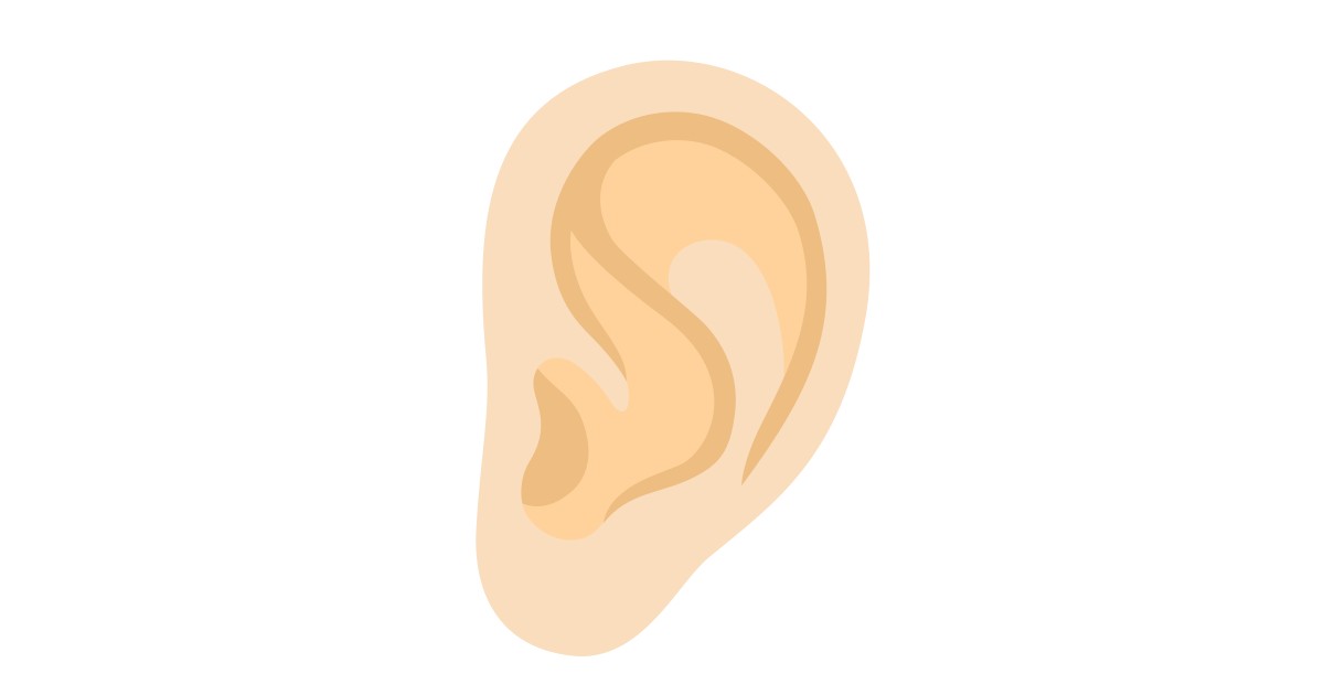👂🏻  Ear: Light Skin Tone