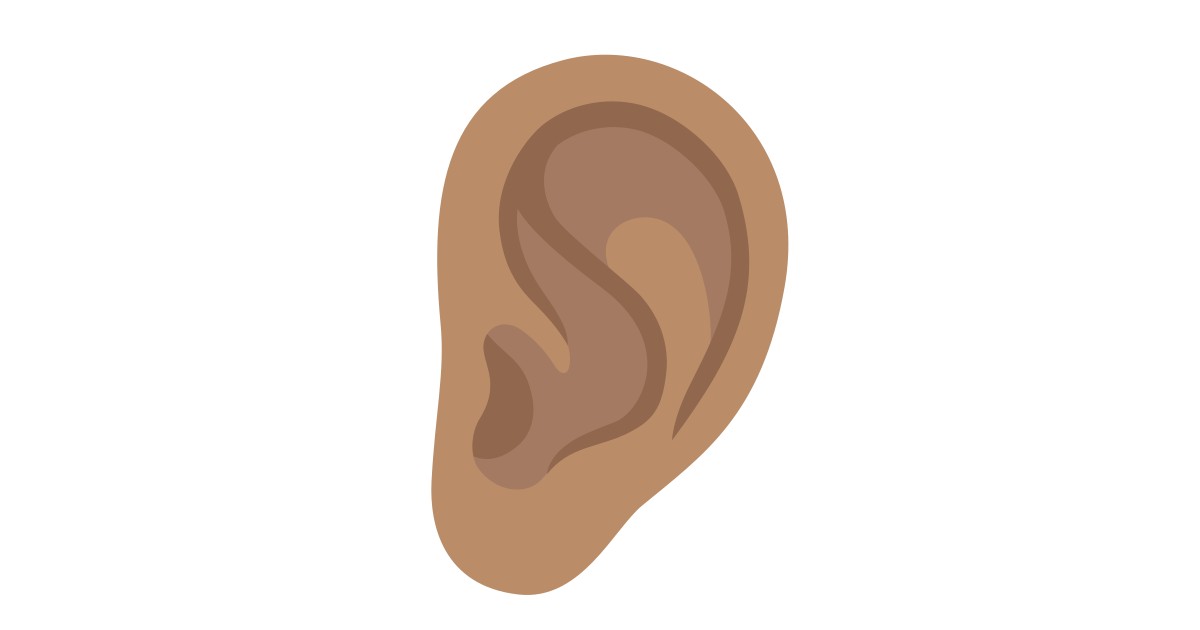 👂🏽  Ear: Medium Skin Tone