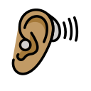 OpenMoji 13.1  🦻🏽  Ear With Hearing Aid: Medium Skin Tone Emoji