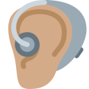 Twitter (Twemoji 14.0)  🦻🏽  Ear With Hearing Aid: Medium Skin Tone Emoji