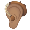 Google (Android 12L)  🦻🏽  Ear With Hearing Aid: Medium Skin Tone Emoji