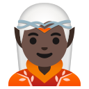 Google (Android 12L)  🧝🏿  Elf: Dark Skin Tone Emoji