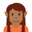 Twitter (Twemoji 14.0)  🧝🏾  Elf: Medium-dark Skin Tone Emoji