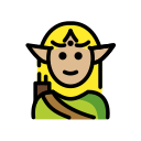 OpenMoji 13.1  🧝🏼  Elf: Medium-light Skin Tone Emoji