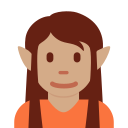 Twitter (Twemoji 14.0)  🧝🏽  Elf: Medium Skin Tone Emoji