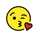 OpenMoji 13.1  😘  Face Blowing A Kiss Emoji
