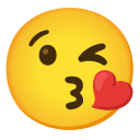 Google (Android 12L)  😘  Face Blowing A Kiss Emoji