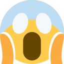 Twitter (Twemoji 14.0)  😱  Face Screaming In Fear Emoji