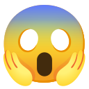 Google (Android 12L)  😱  Face Screaming In Fear Emoji