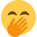 Twitter (Twemoji 14.0)  🤭  Face With Hand Over Mouth Emoji
