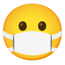 Google (Android 12L)  😷  Face With Medical Mask Emoji