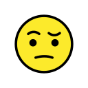 OpenMoji 13.1  🤨  Face With Raised Eyebrow Emoji