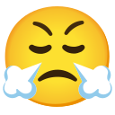 Google (Android 12L)  😤  Face With Steam From Nose Emoji