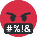 Twitter (Twemoji 14.0)  🤬  Face With Symbols On Mouth Emoji