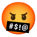 Google (Android 12L)  🤬  Face With Symbols On Mouth Emoji