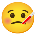Google (Android 12L)  🤒  Face With Thermometer Emoji