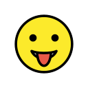 OpenMoji 13.1  😛  Face With Tongue Emoji