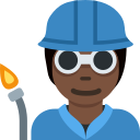 Twitter (Twemoji 14.0)  🧑🏿‍🏭  Factory Worker: Dark Skin Tone Emoji
