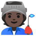 Google (Android 12L)  🧑🏿‍🏭  Factory Worker: Dark Skin Tone Emoji