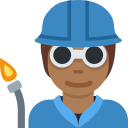 Twitter (Twemoji 14.0)  🧑🏾‍🏭  Factory Worker: Medium-dark Skin Tone Emoji