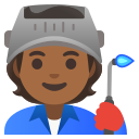 Google (Android 12L)  🧑🏾‍🏭  Factory Worker: Medium-dark Skin Tone Emoji