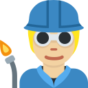 Twitter (Twemoji 14.0)  🧑🏼‍🏭  Factory Worker: Medium-light Skin Tone Emoji