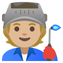 Google (Android 12L)  🧑🏼‍🏭  Factory Worker: Medium-light Skin Tone Emoji