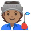 Google (Android 12L)  🧑🏽‍🏭  Factory Worker: Medium Skin Tone Emoji