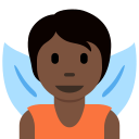 Twitter (Twemoji 14.0)  🧚🏿  Fairy: Dark Skin Tone Emoji