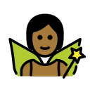 OpenMoji 13.1  🧚🏾  Fairy: Medium-dark Skin Tone Emoji
