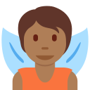 Twitter (Twemoji 14.0)  🧚🏾  Fairy: Medium-dark Skin Tone Emoji