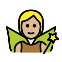 OpenMoji 13.1  🧚🏼  Fairy: Medium-light Skin Tone Emoji