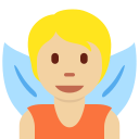 Twitter (Twemoji 14.0)  🧚🏼  Fairy: Medium-light Skin Tone Emoji