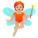 Google (Android 12L)  🧚🏼  Fairy: Medium-light Skin Tone Emoji