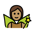 OpenMoji 13.1  🧚🏽  Fairy: Medium Skin Tone Emoji