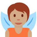Twitter (Twemoji 14.0)  🧚🏽  Fairy: Medium Skin Tone Emoji