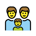 OpenMoji 13.1  👨‍👨‍👦  Family: Man, Man, Boy Emoji
