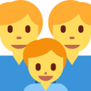 Twitter (Twemoji 14.0)  👨‍👨‍👦  Family: Man, Man, Boy Emoji