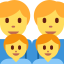 Twitter (Twemoji 14.0)  👨‍👨‍👦‍👦  Family: Man, Man, Boy, Boy Emoji