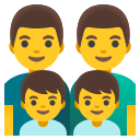 Google (Android 12L)  👨‍👨‍👦‍👦  Family: Man, Man, Boy, Boy Emoji