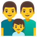 Google (Android 12L)  👨‍👨‍👦  Family: Man, Man, Boy Emoji