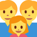 Twitter (Twemoji 14.0)  👨‍👨‍👧  Family: Man, Man, Girl Emoji
