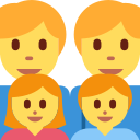 Twitter (Twemoji 14.0)  👨‍👨‍👧‍👦  Family: Man, Man, Girl, Boy Emoji
