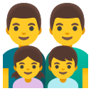 Google (Android 12L)  👨‍👨‍👧‍👦  Family: Man, Man, Girl, Boy Emoji