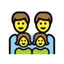 OpenMoji 13.1  👨‍👨‍👧‍👧  Family: Man, Man, Girl, Girl Emoji