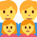 Twitter (Twemoji 14.0)  👨‍👨‍👧‍👧  Family: Man, Man, Girl, Girl Emoji