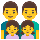 Google (Android 12L)  👨‍👨‍👧‍👧  Family: Man, Man, Girl, Girl Emoji