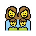 OpenMoji 13.1  👩‍👩‍👦‍👦  Family: Woman, Woman, Boy, Boy Emoji
