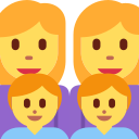 Twitter (Twemoji 14.0)  👩‍👩‍👦‍👦  Family: Woman, Woman, Boy, Boy Emoji